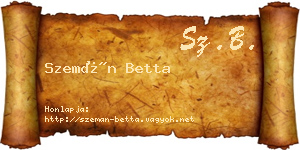 Szemán Betta névjegykártya